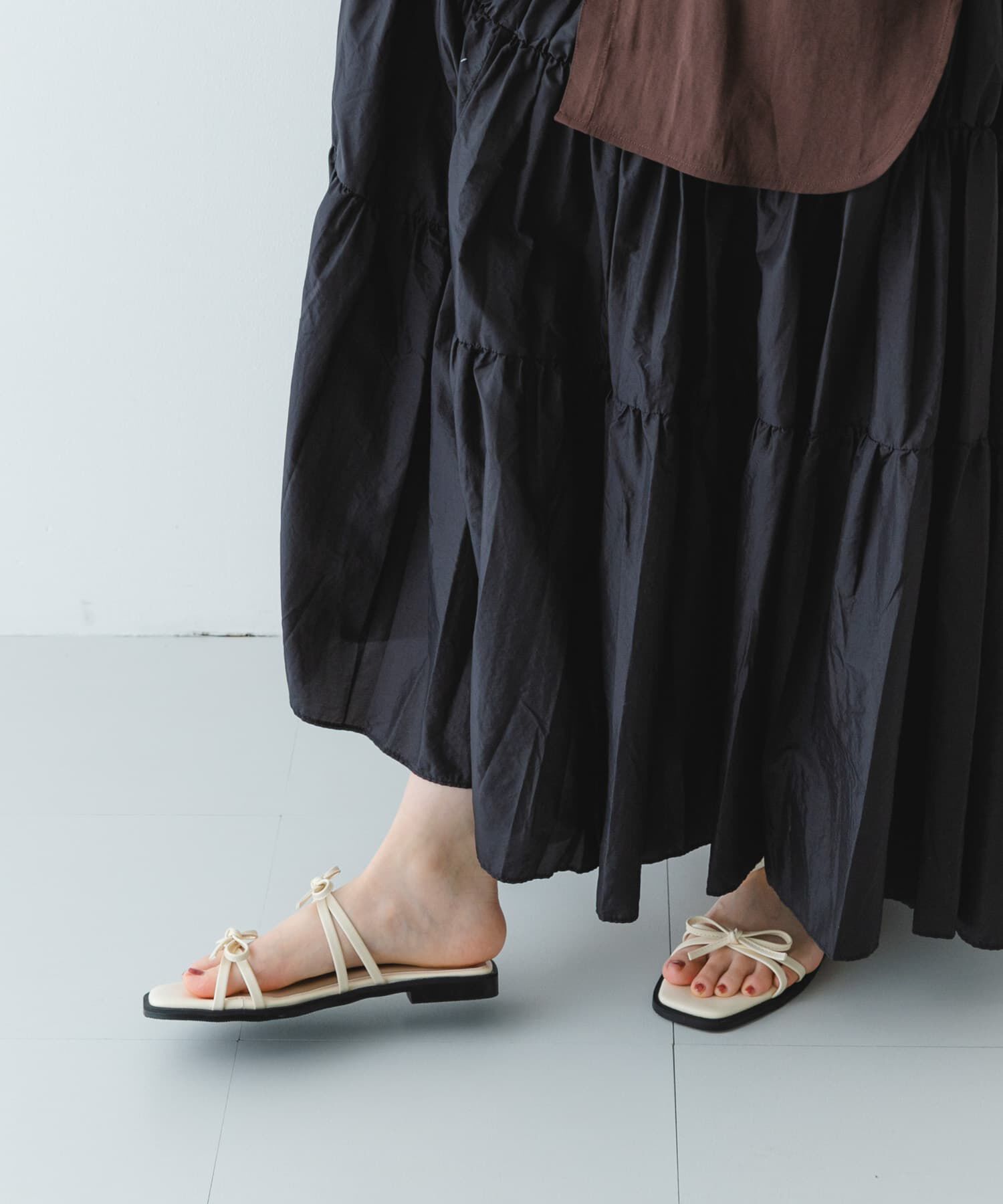 RODE SKO「『MADE IN JAPAN』ダブルリボンフラットサンダル」|サンダル|