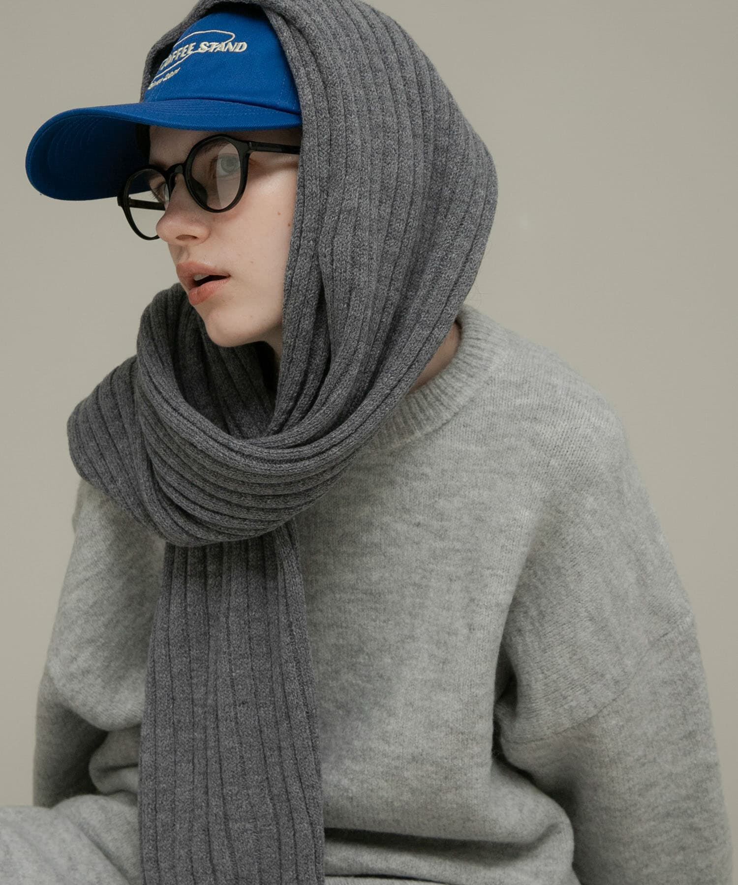 Sonny Label 「リブニットマフラー」|マフラー|グレー