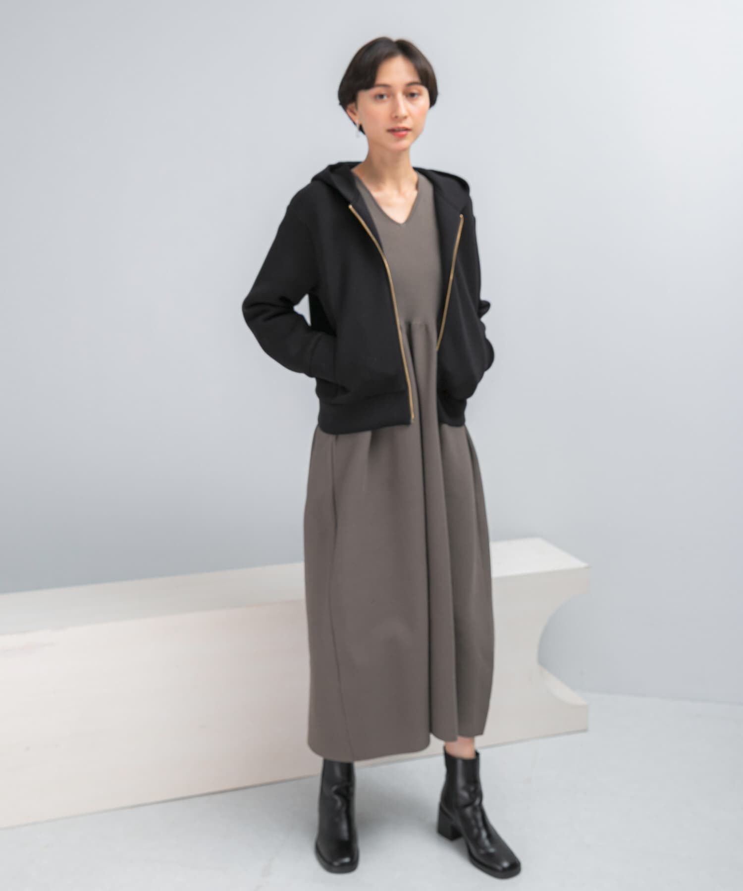 URBAN RESEARCH ROSSO「『WEB限定』刺繍ダンボールパーカー」|パーカー|