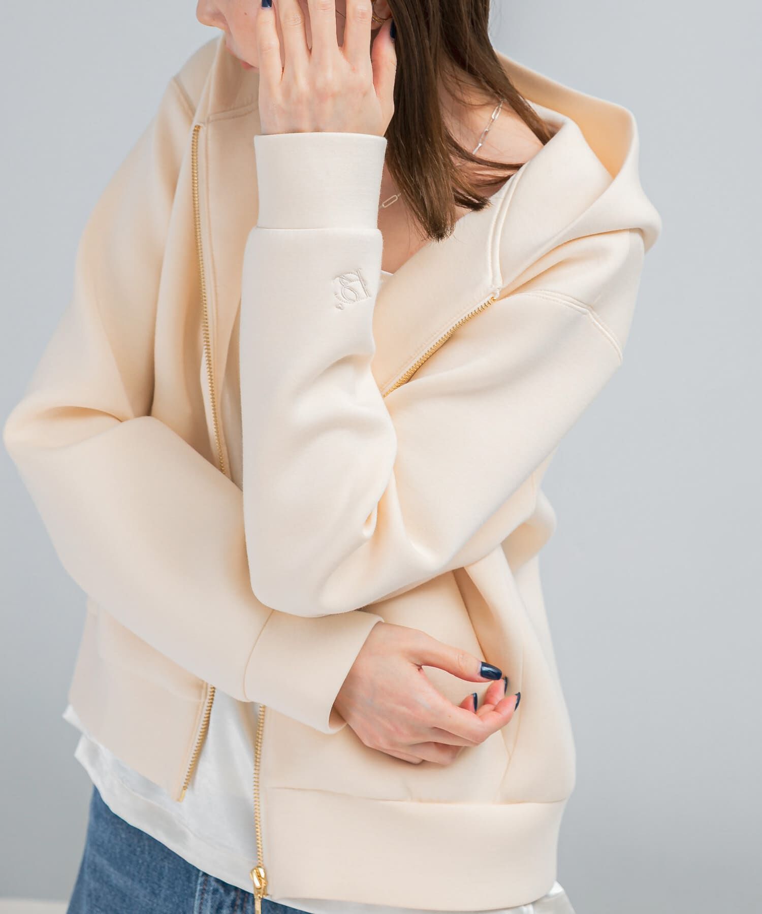 URBAN RESEARCH ROSSO「『WEB限定』刺繍ダンボールパーカー」|パーカー|イエロー系その他