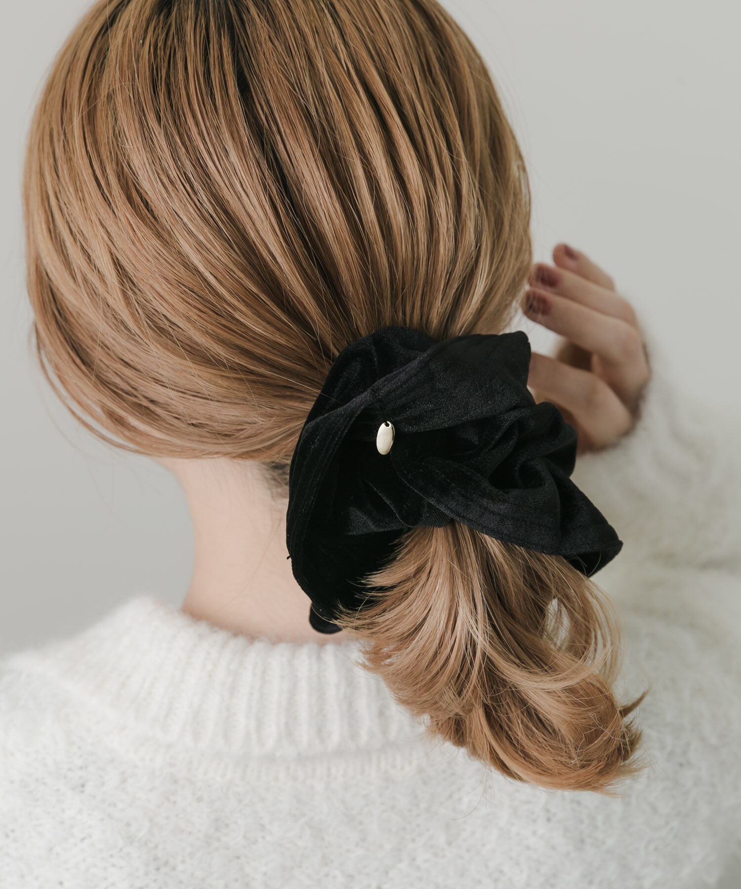 SMELLY「ベロアボリュームシュシュ」|ヘアゴム・シュシュ|