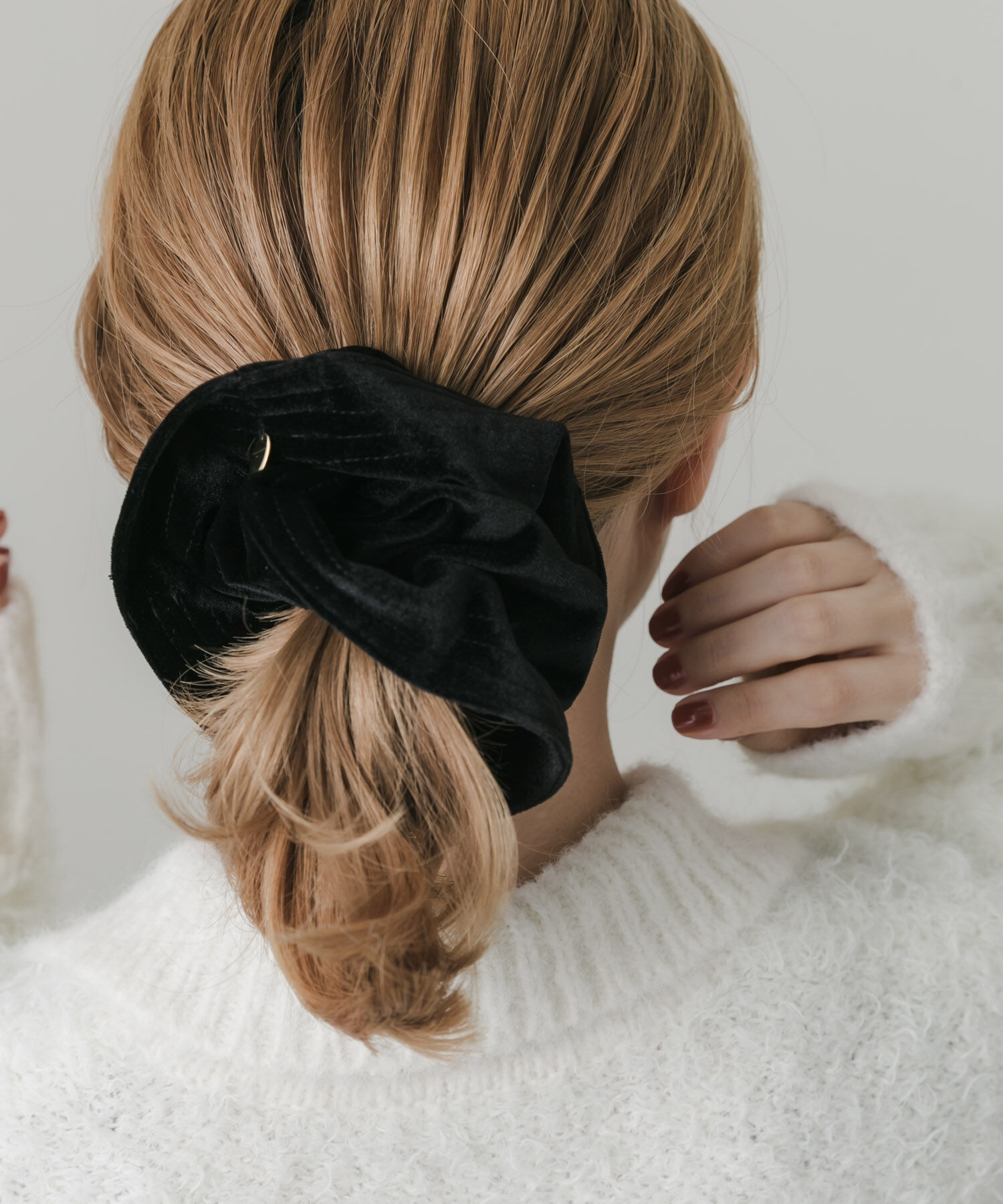 SMELLY「ベロアボリュームシュシュ」|ヘアゴム・シュシュ|