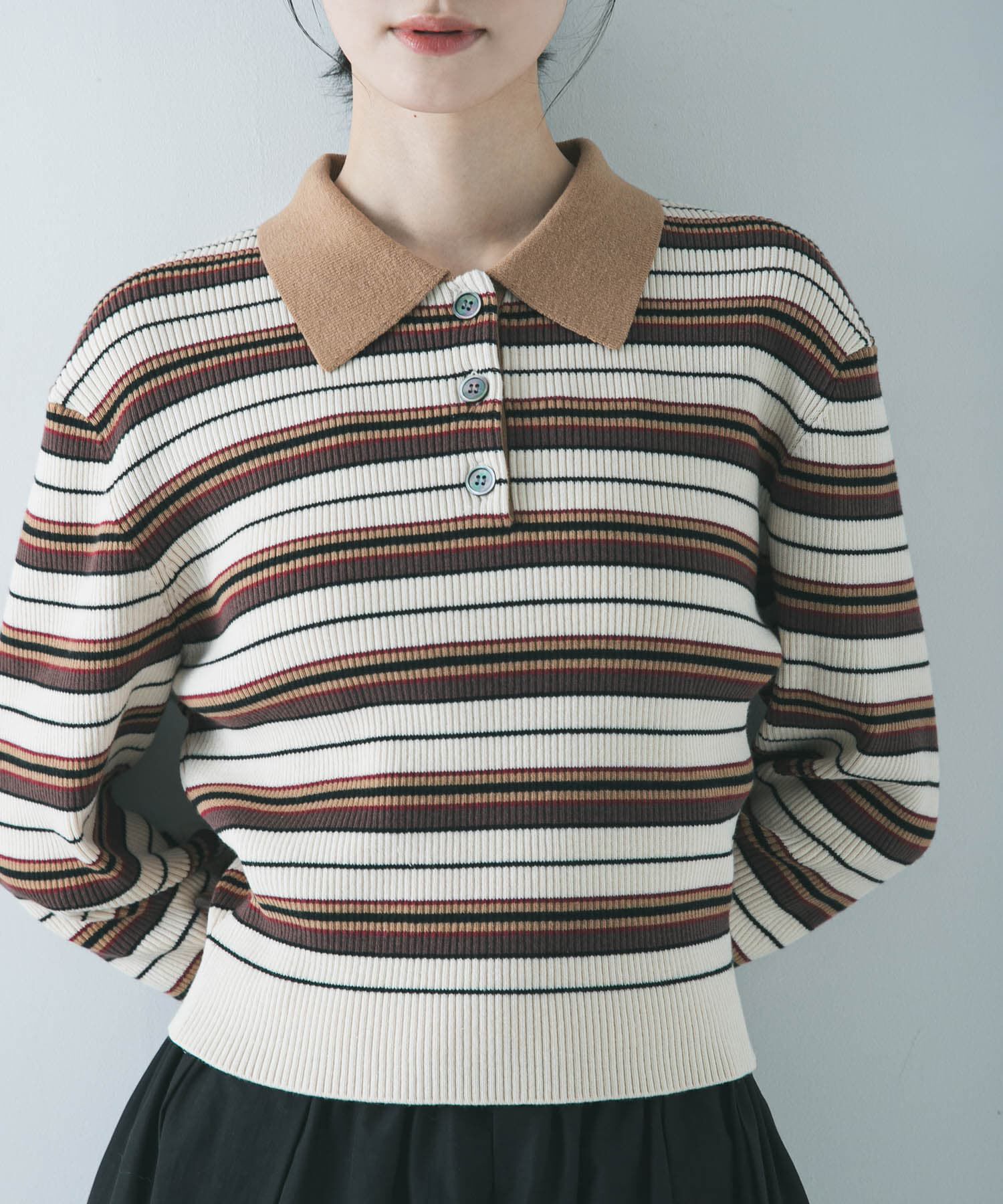 URBAN RESEARCH「コットンシルクポロ衿ニット」|ニット・セーター|