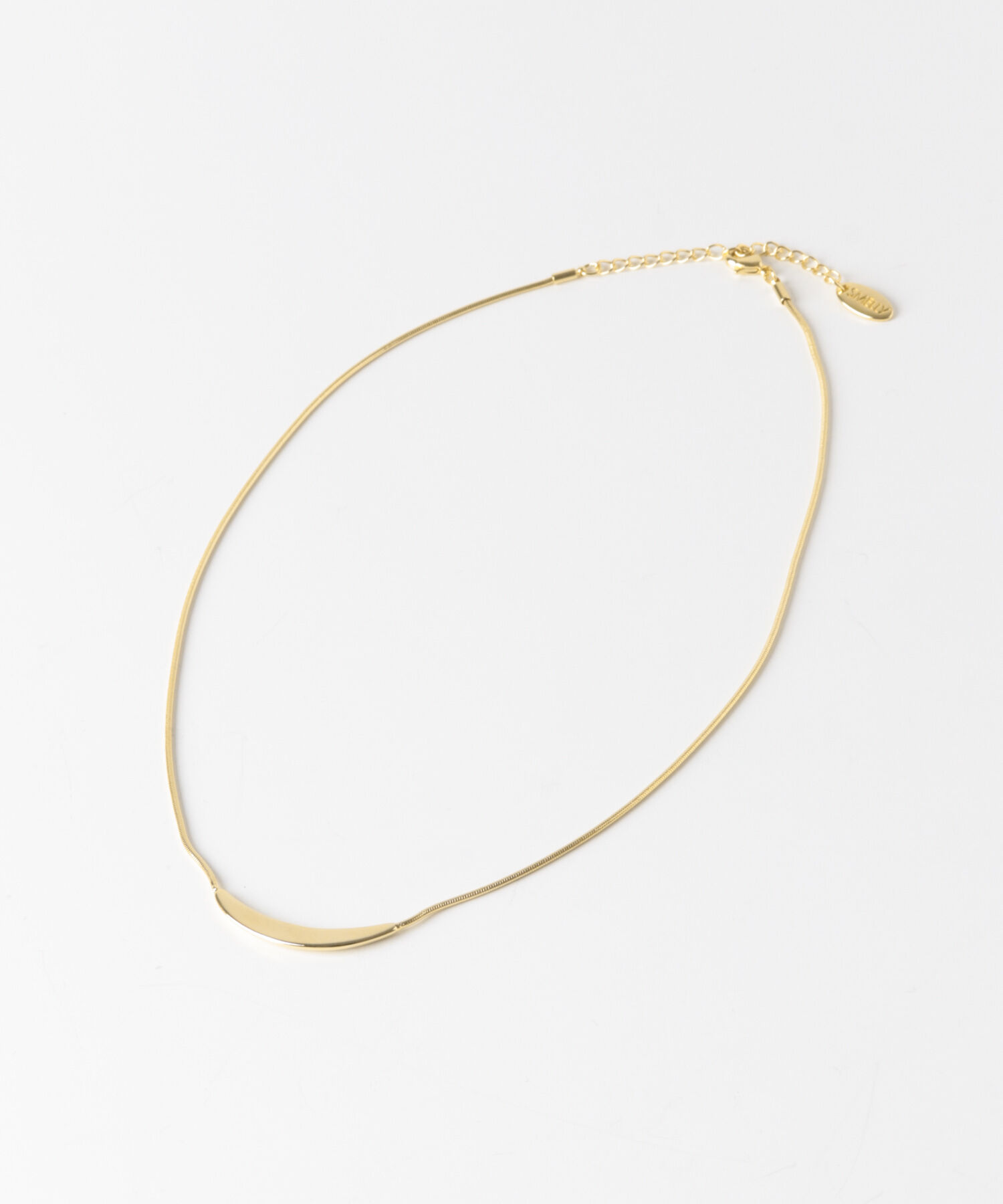 SMELLY「カーブメタルプレートネックレス」|ネックレス|