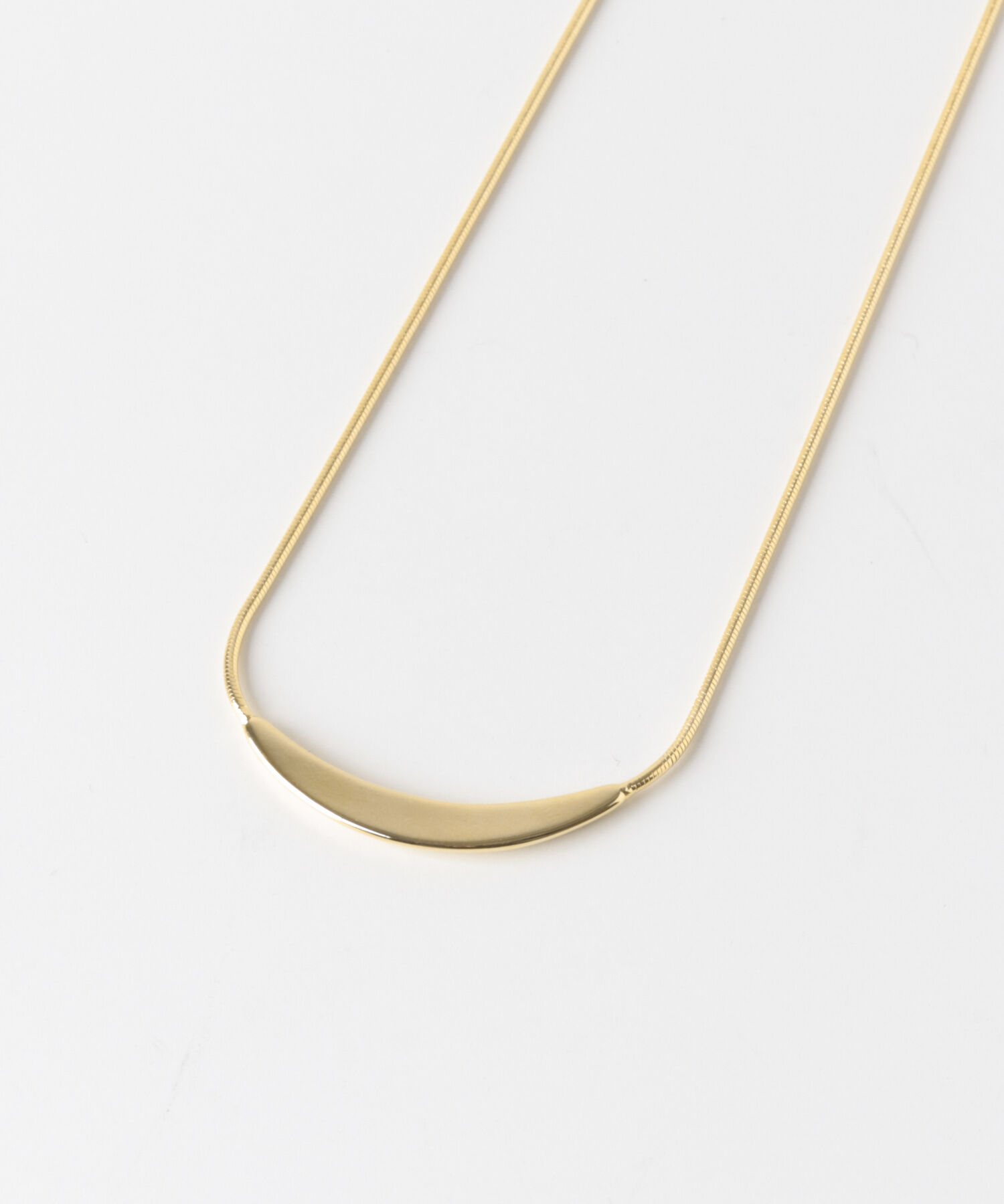 SMELLY「カーブメタルプレートネックレス」|ネックレス|