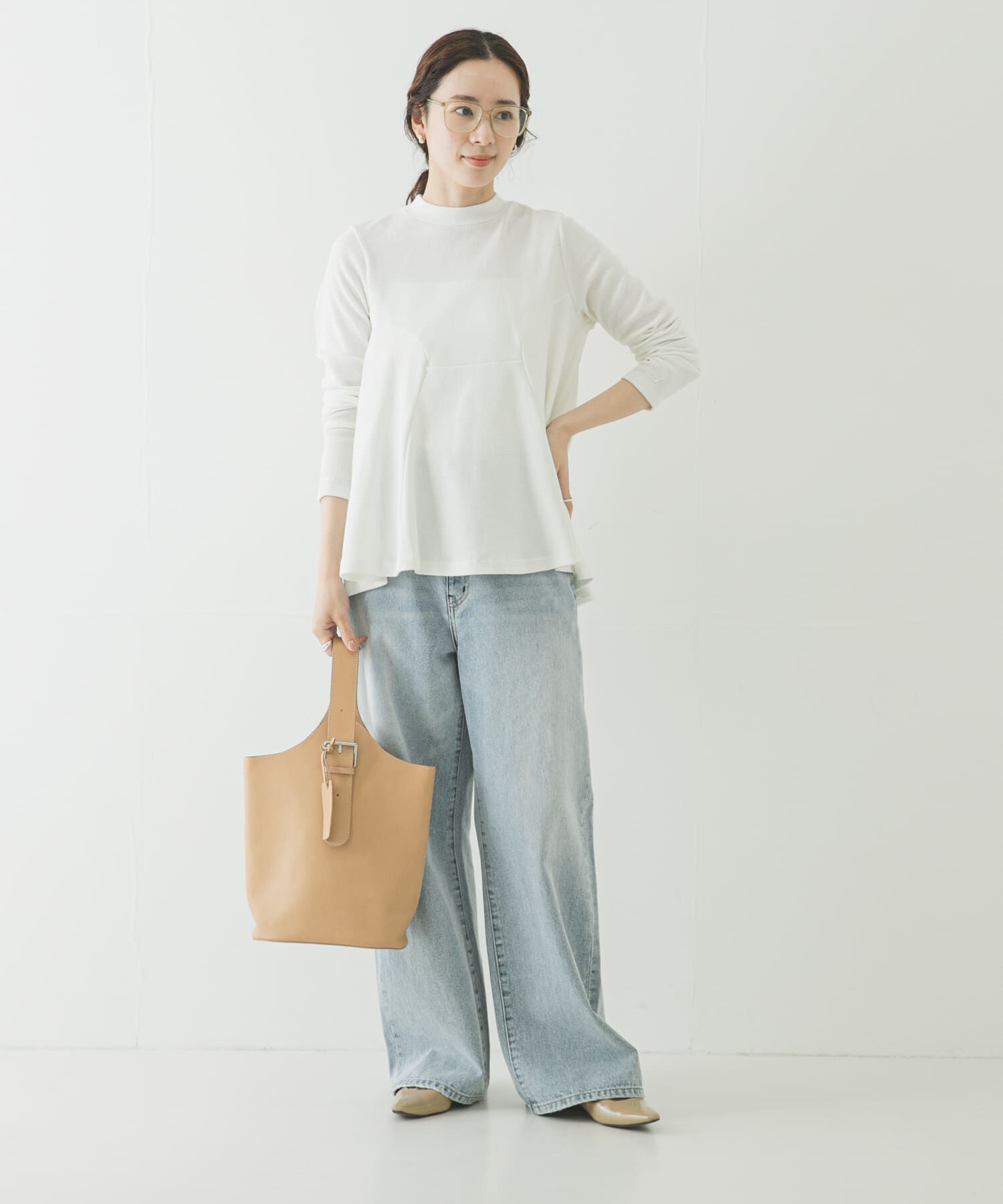 URBAN RESEARCH「NEW BALANCE　NB GREYペプラム長袖トップ」|Tシャツ・カットソー|