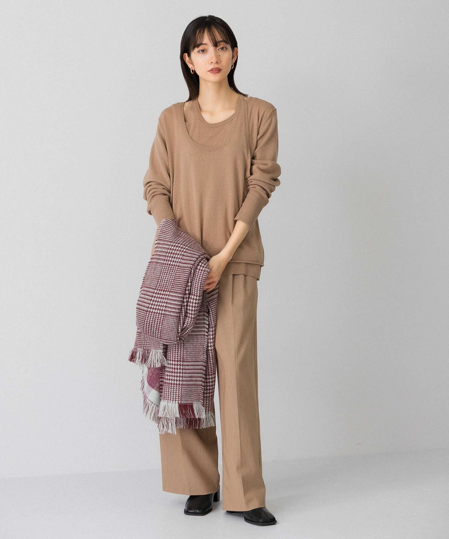  「ホルターネックレイヤードニット」|ニット・セーター|