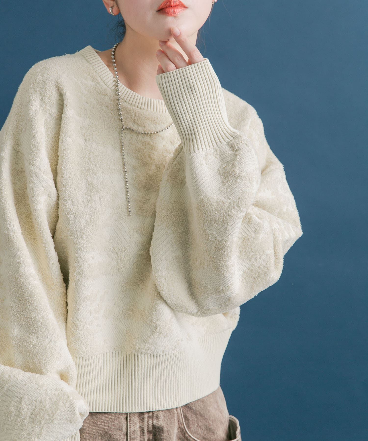  「マーブルジャガードニット」|ニット・セーター|