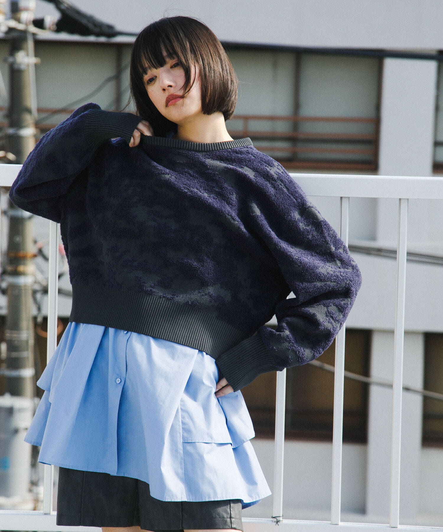  「マーブルジャガードニット」|ニット・セーター|