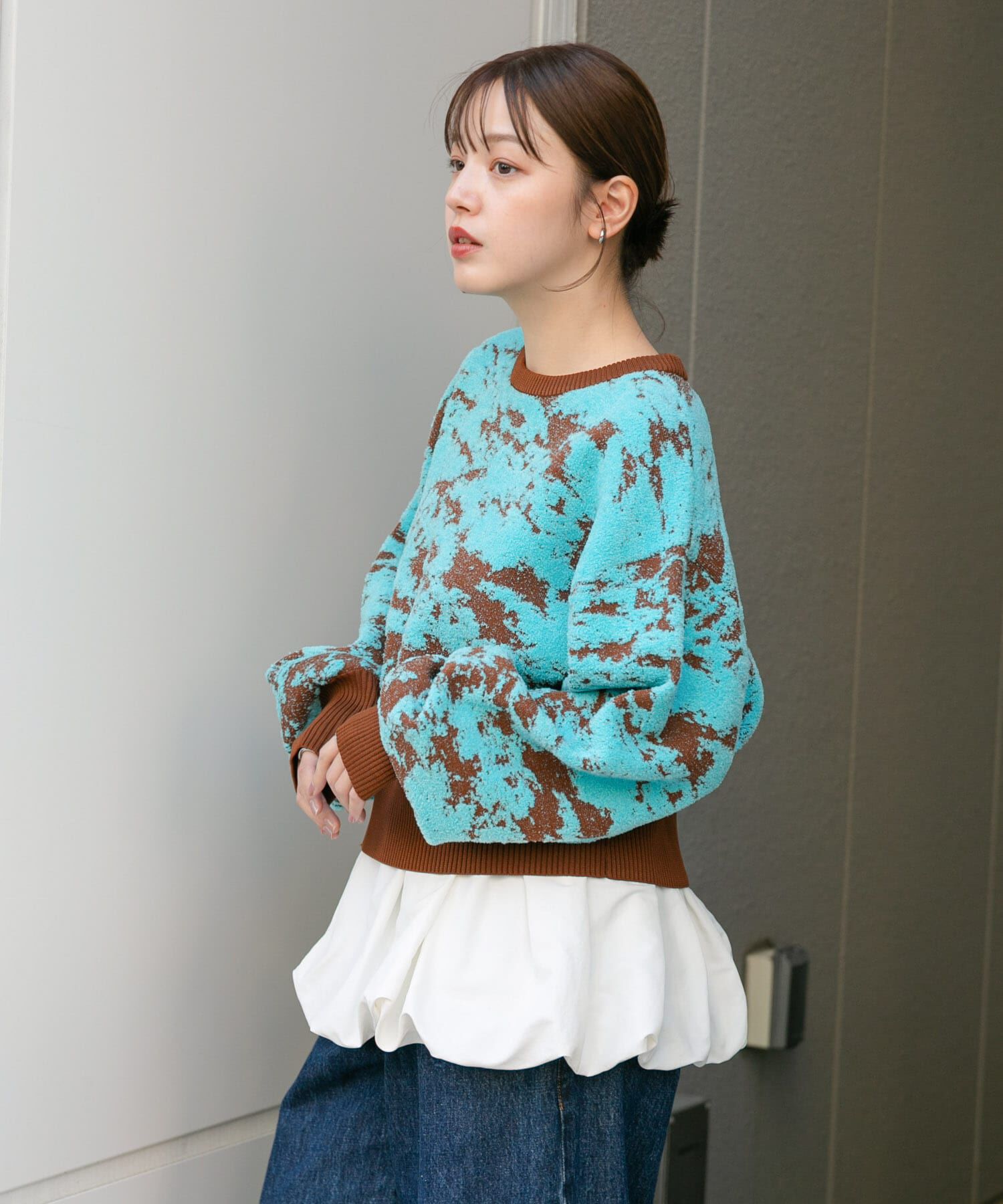  「マーブルジャガードニット」|ニット・セーター|