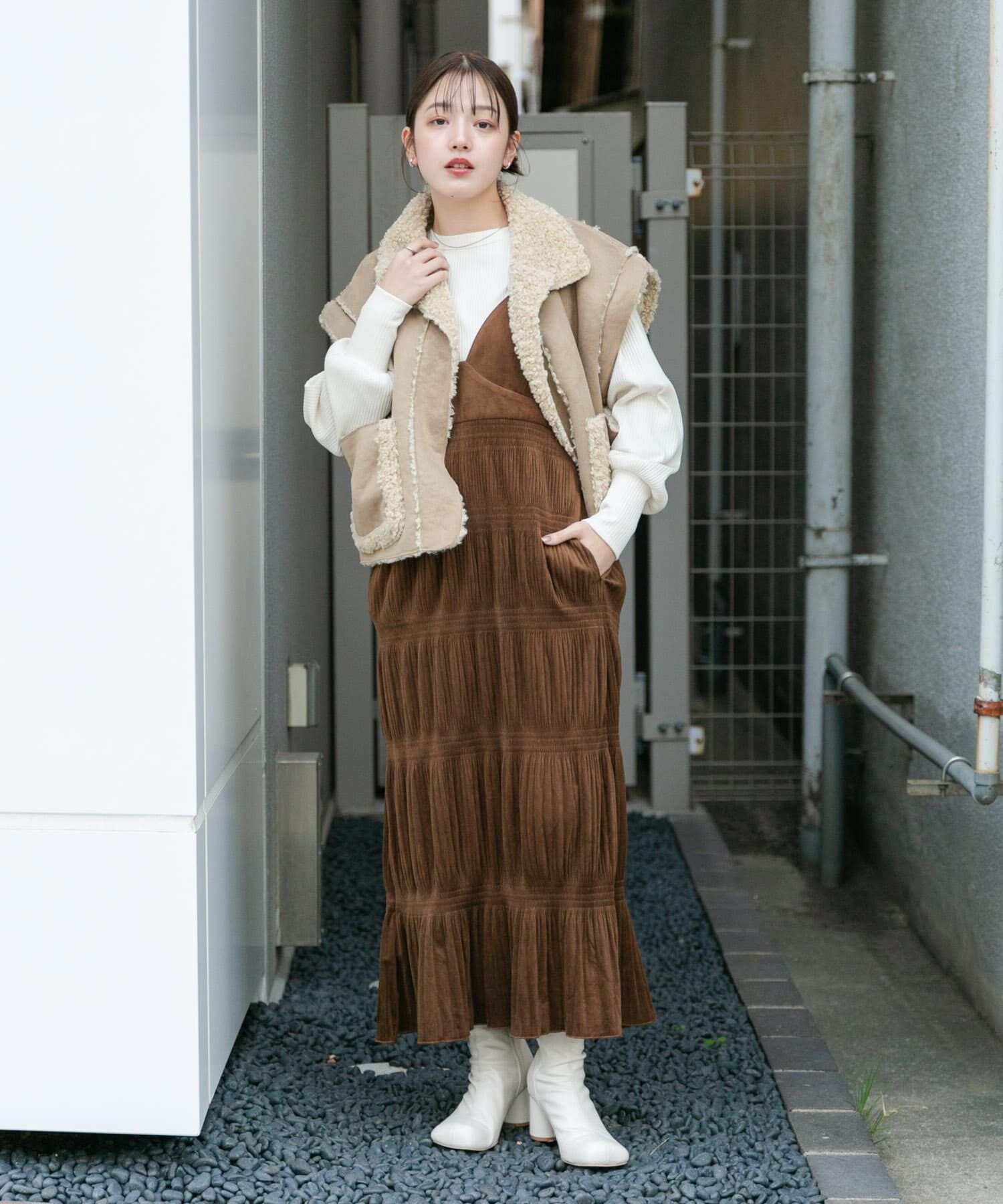  「ステッチデザインラウンドトゥブーツ」|ショートブーツ|