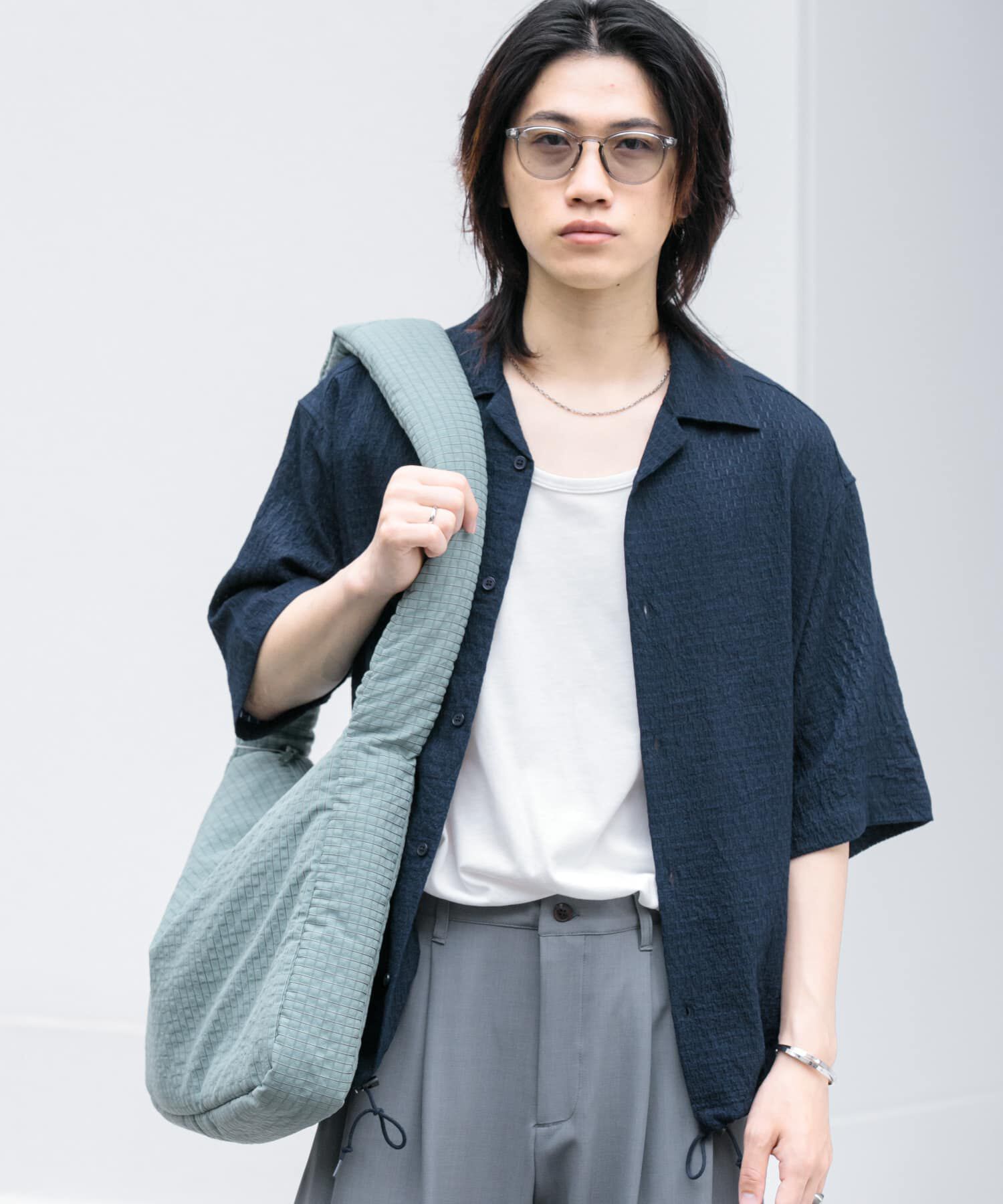 SENSE OF PLACE by URBAN RESEARCH「シアーレースドローコードオープンカラーシャツ」|シャツ・ブラウス|