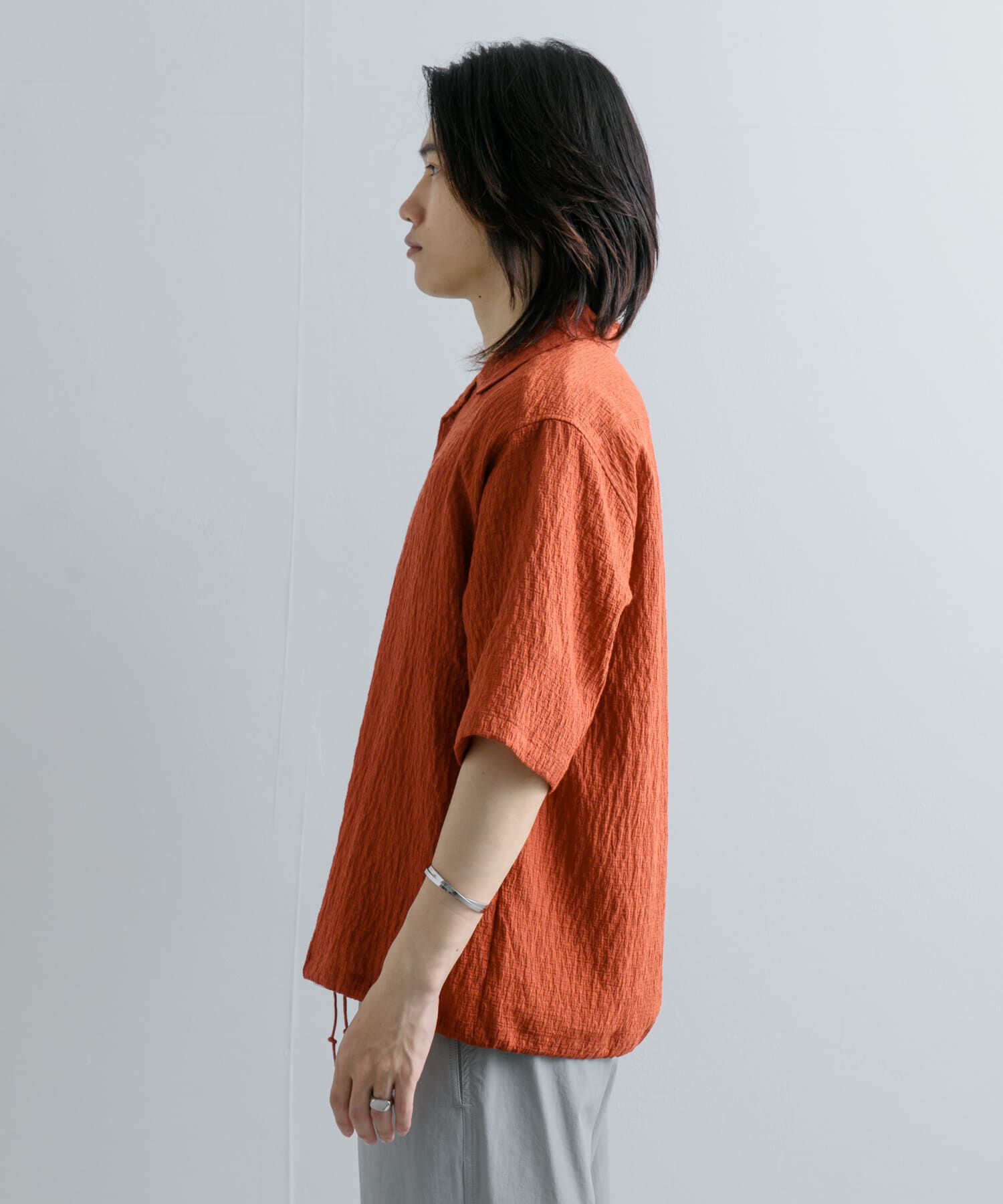 SENSE OF PLACE by URBAN RESEARCH「シアーレースドローコードオープンカラーシャツ」|シャツ・ブラウス|