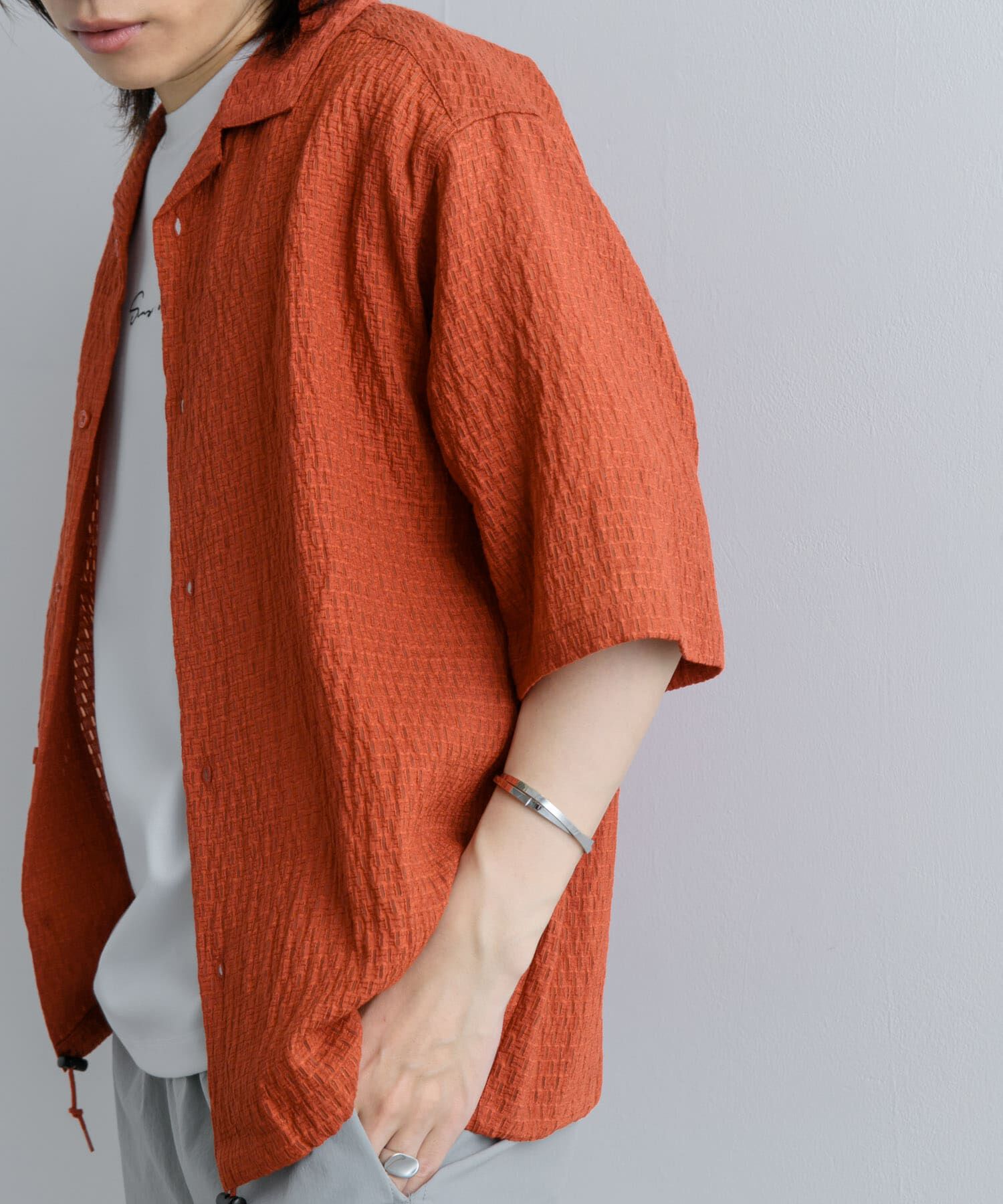 SENSE OF PLACE by URBAN RESEARCH「シアーレースドローコードオープンカラーシャツ」|シャツ・ブラウス|