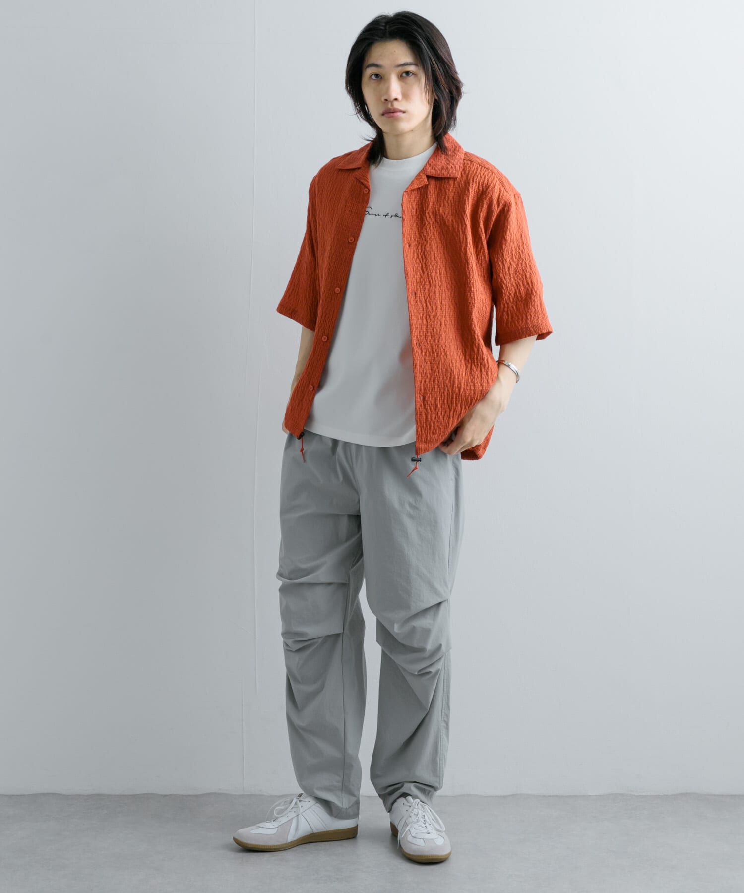 SENSE OF PLACE by URBAN RESEARCH「シアーレースドローコードオープンカラーシャツ」|シャツ・ブラウス|