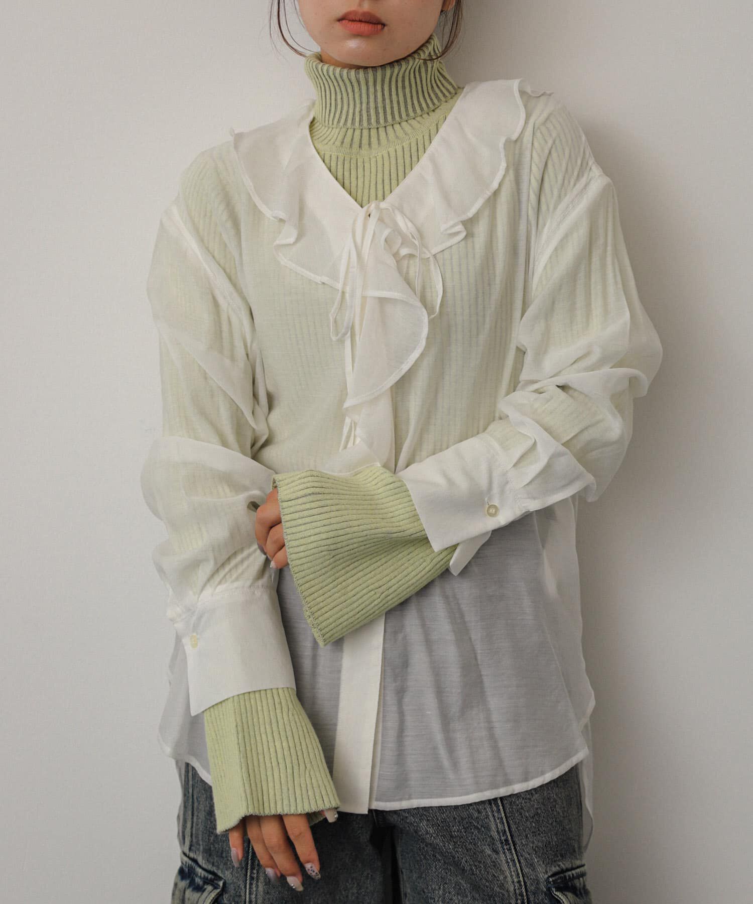 SENSE OF PLACE by URBAN RESEARCH「フリルカラーブラウス」|シャツ・ブラウス|