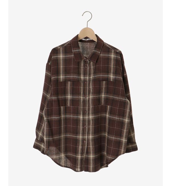  「《手洗い可能》チェックオーバーシャツ」|シャツ・ブラウス|