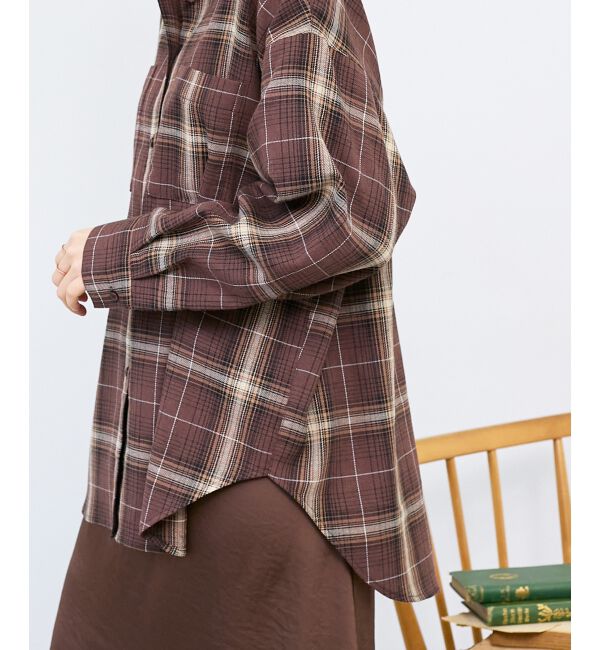  「《手洗い可能》チェックオーバーシャツ」|シャツ・ブラウス|