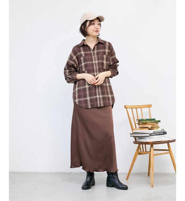  「《手洗い可能》チェックオーバーシャツ」|シャツ・ブラウス|