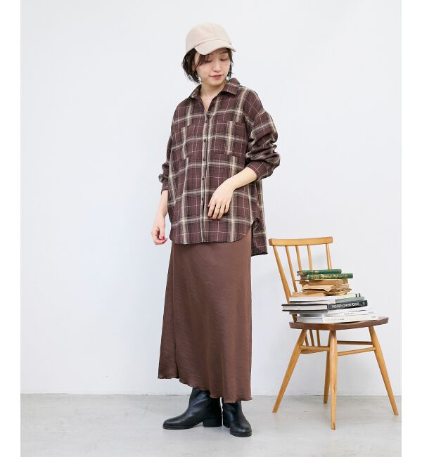  「《手洗い可能》チェックオーバーシャツ」|シャツ・ブラウス|