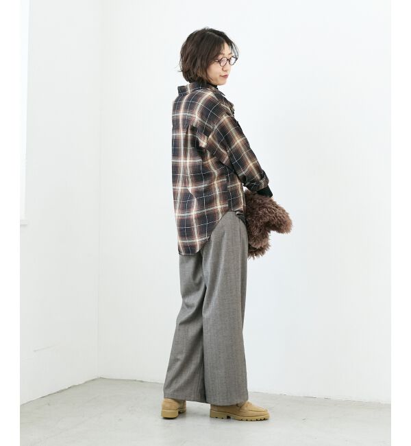  「《手洗い可能》チェックオーバーシャツ」|シャツ・ブラウス|