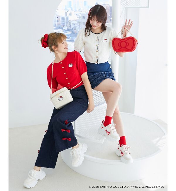  「ハローキティ サイドリボンデニム」|デニム|