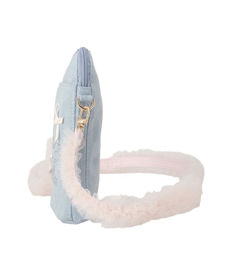 Maison de FLEUR「ラインストーンデニムチュールショルダーバッグ」|ショルダー・メッセンジャー|