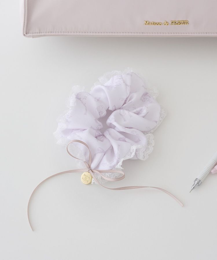 Maison de FLEUR「すずらんプリントシュシュ」|その他|グレイッシュピンク