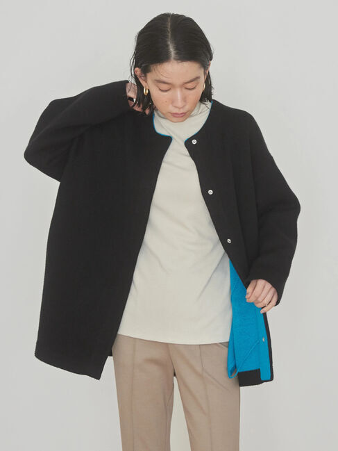 AMERICAN HOLIC「クルーネックミドルカーディガン」|カーディガン|ブラック