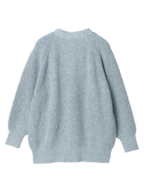  「片畦Mixニットカーディガン」|カーディガン|