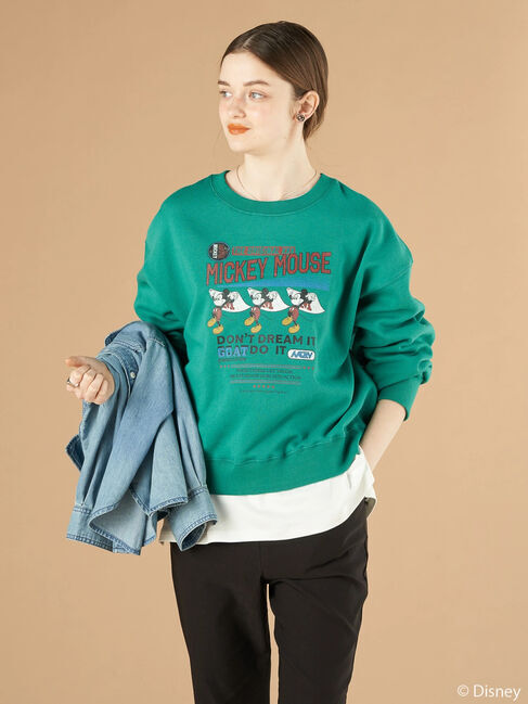  「Triple Mickey/ロゴスウェット」|Tシャツ・カットソー|グリーン