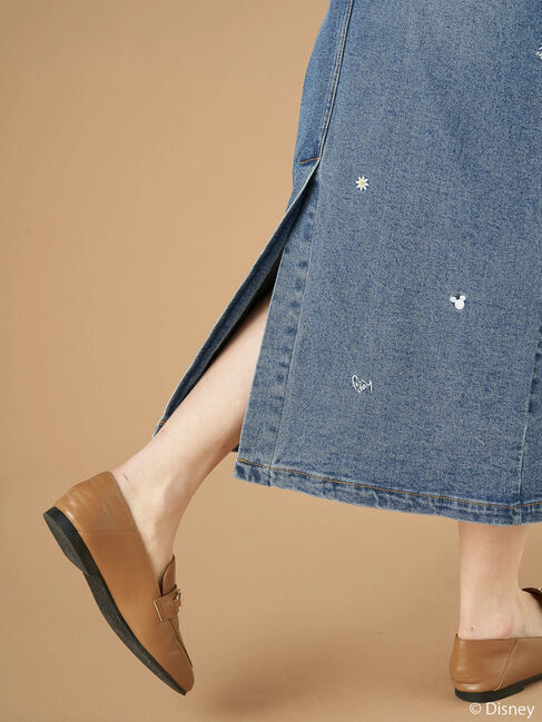  「Mickey/刺繍デニムスカート」|スカート|