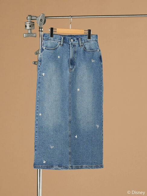 「Mickey/刺繍デニムスカート」|スカート|
