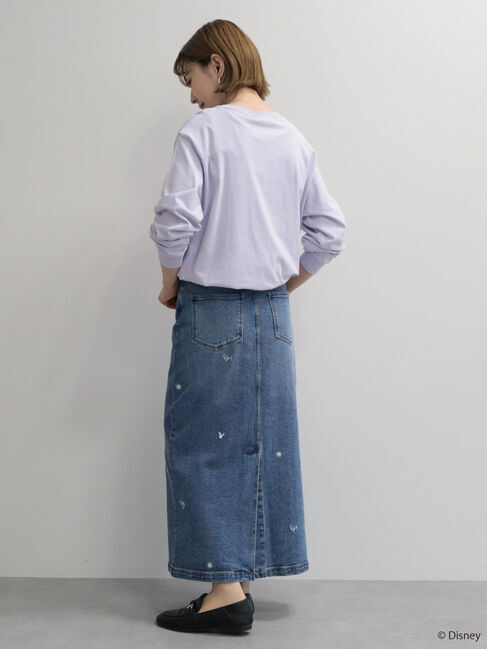  「Mickey/刺繍デニムスカート」|スカート|