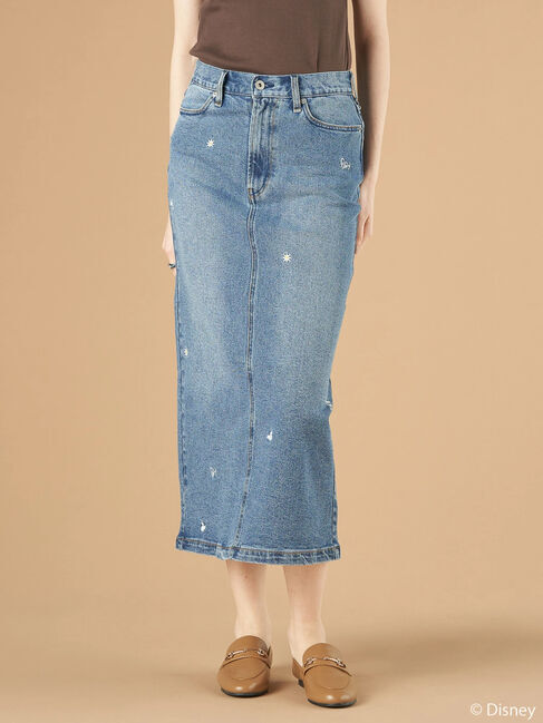  「Mickey/刺繍デニムスカート」|スカート|