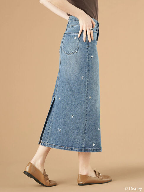  「Mickey/刺繍デニムスカート」|スカート|