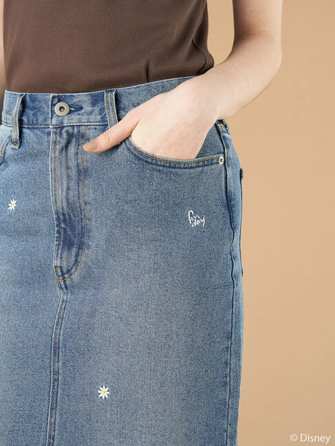  「Mickey/刺繍デニムスカート」|スカート|