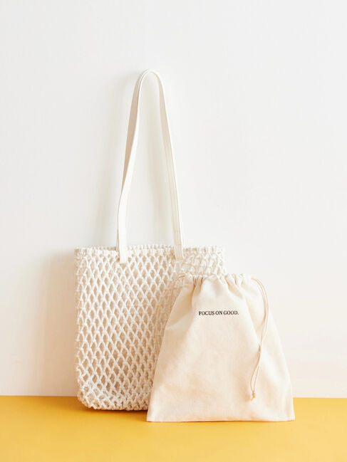 AMERICAN HOLIC「マクラメトートバッグA」|トートバッグ|アイボリー