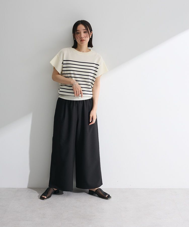 Green Parks「袖フレアフレンチスリーブニットプルオーバー」|ニット・セーター|