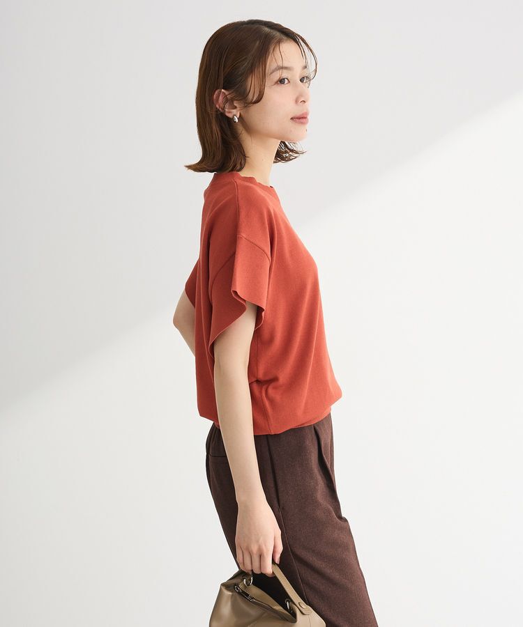 Green Parks「袖フレアフレンチスリーブニットプルオーバー」|ニット・セーター|