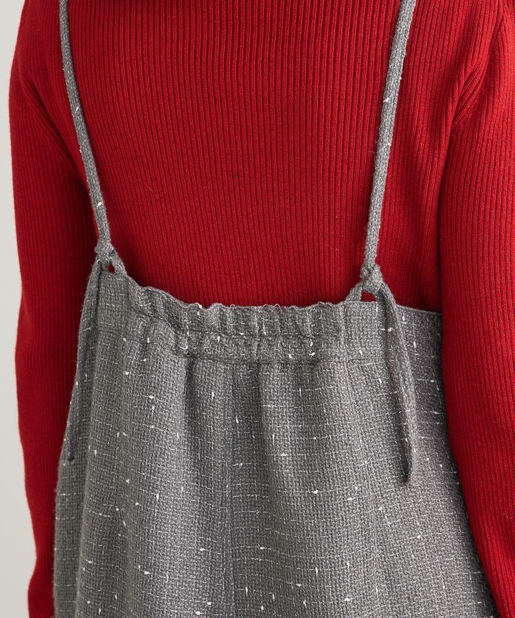 Green Parks「フロントZIPツイードキャミワンピース」|ワンピース|