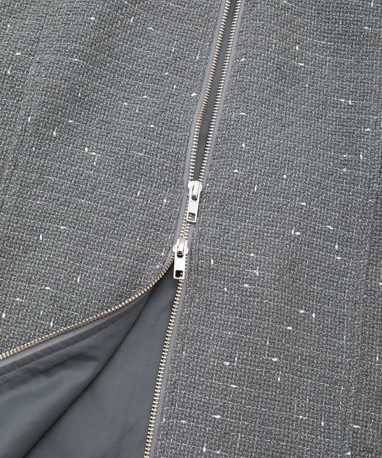 Green Parks「フロントZIPツイードキャミワンピース」|ワンピース|