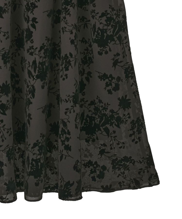 YECCA VECCA「ボタニカル柄フロッキープリントワンピース」|ワンピース|