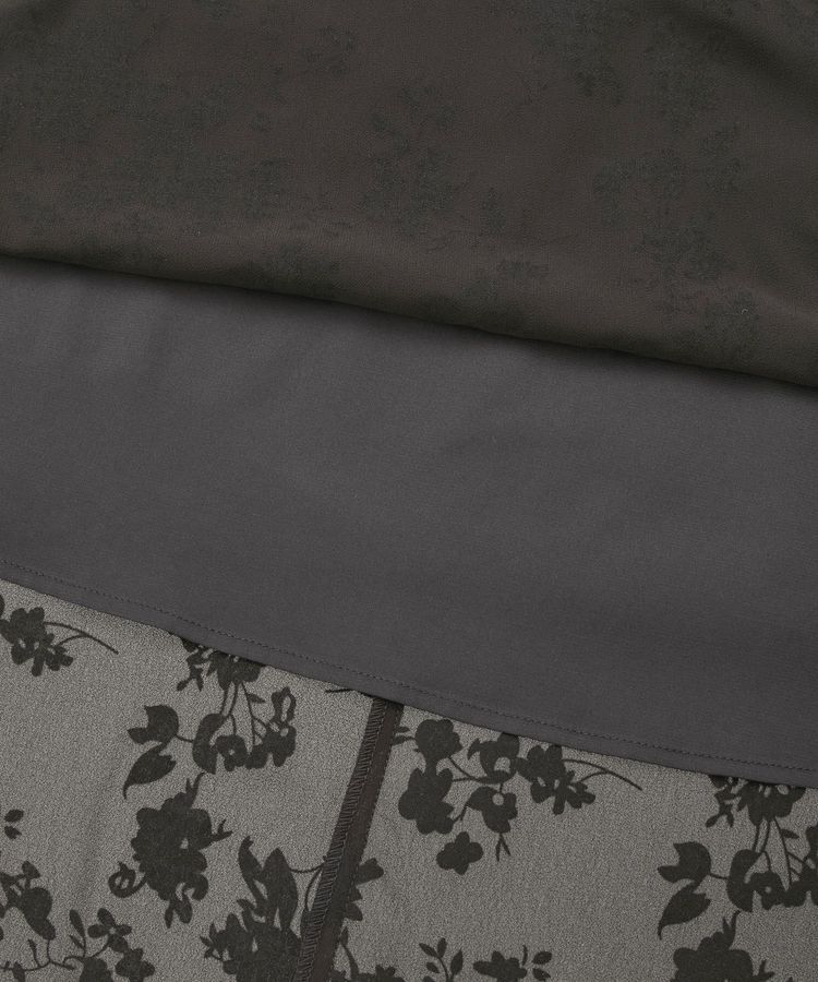 YECCA VECCA「ボタニカル柄フロッキープリントワンピース」|ワンピース|