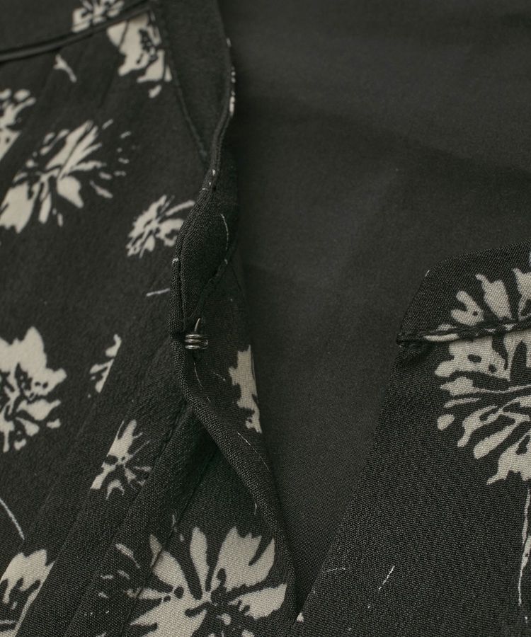 YECCA VECCA「フラワー柄プリーツMIXワンピース」|ワンピース|