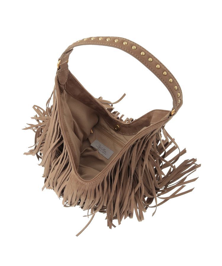 YECCA VECCA「【cache cache】スエードフリンジセミショルダー」|ショルダー・メッセンジャー|