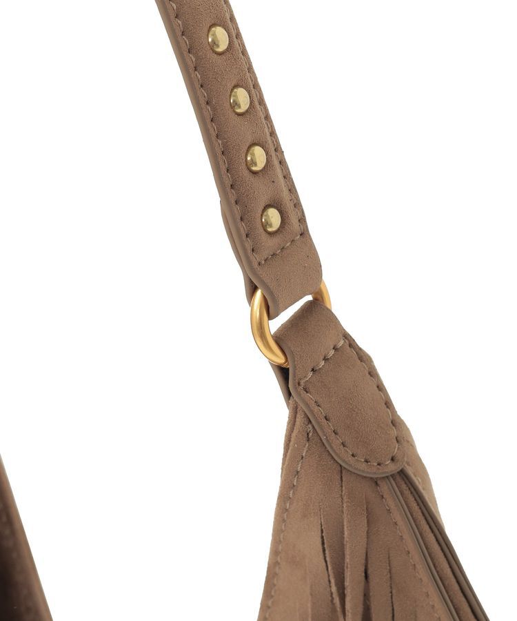 YECCA VECCA「【cache cache】スエードフリンジセミショルダー」|ショルダー・メッセンジャー|