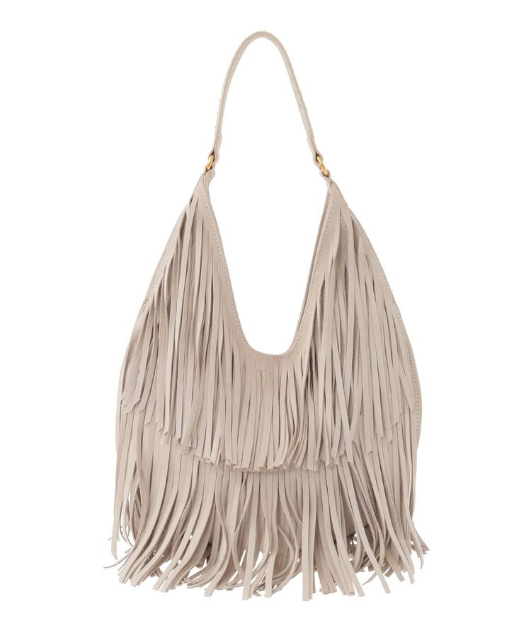 YECCA VECCA「【cache cache】スエードフリンジセミショルダー」|ショルダー・メッセンジャー|