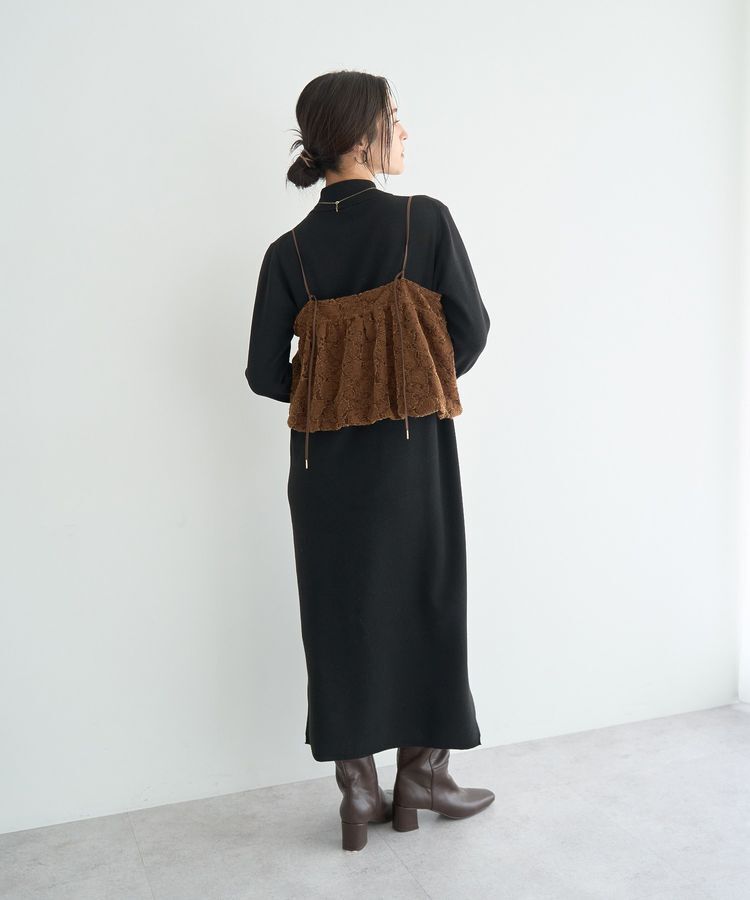 YECCA VECCA「【2点SET】バルーンキャミ付きニットワンピース」|ワンピース|