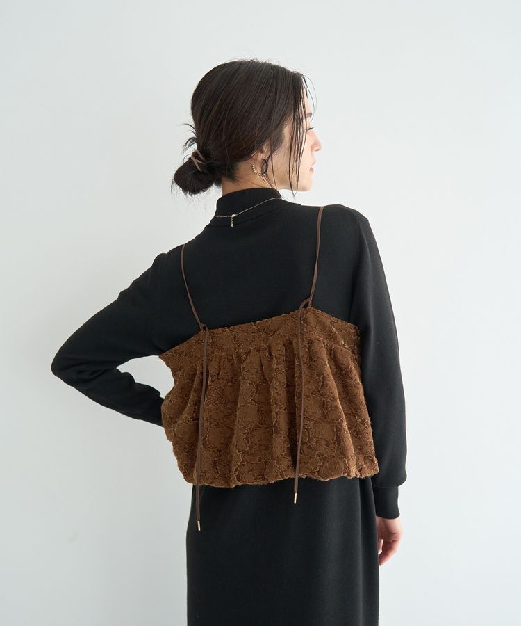 YECCA VECCA「【2点SET】バルーンキャミ付きニットワンピース」|ワンピース|